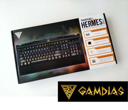 คีย์บอร์ด KEYBOARD Gamdias GKB3000 Hermes 7Color Mechanical Gaming(GKB3000-Thai/Blue)