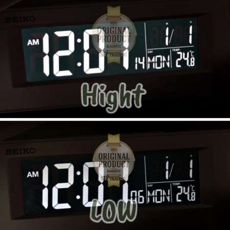 SEIKO DIGITAL นาฬิกาตั้งโต๊ะดิจิตอล Adaptor และ ฺBattery รุ่น QHL081S - สีเงิน