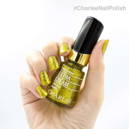 Charlee Nail Polish ยาทาเล็บชาลี 15 ml. สีกากเพชร เบอร์ 63