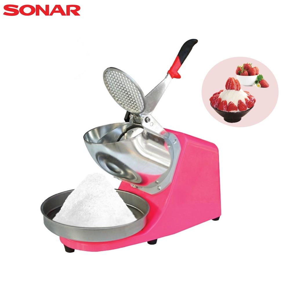 SONAR เครื่องทำน้ำแข็งใส เครื่องทำน้ำแข็งไส เครื่องทำบิงซู เครื่องไสน้ำแข็ง เครื่องใสน้ำแข็ง เครื่องบดน้ำแข็ง เครื่องบดน้ำแข็งใส เครื่องบดน้ำแข็งไส เครื่องทำเกล็ดน้ำแข็งใส เกล็ดหิมะ ICE Bingsu บิงซู เครื่องทำของหวาน รุ่น ICE-100 สีชมพู