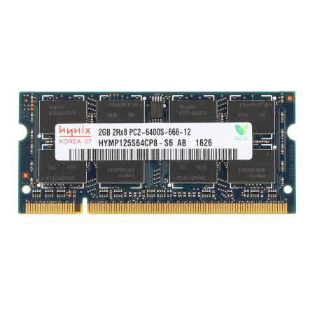 แรมโน๊ตบุ๊ค RAM Hynix 2GB DDR2 800MHz SODIMM  PC2-6400  HYMP125S64CP8-S6  Laptop  Notebook