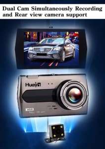 ขาย ?ของแท้100%?Huayi (หัวอี้) กล้องติดรถยนต์ รุ่น H506 ( Vehicle BlackBox DVR ) 720p, 1080p + แถมฟรี! กล้องมองหลัง