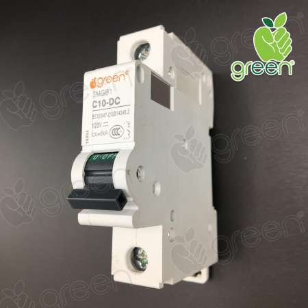 Applegreen Circuit DC Breaker 1P 10A 125V MCB Solar cell เบรคเกอร์ไฟฟ้า ใช้กับไฟ DC ใช้กับระบบโซล่าเซลล์