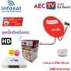 INFOSAT เครื่องรับสัญญาณดาวเทียม รุ่น AEC TV กล่องบอลโลก 2018 พร้อม True ชุดจานดาวเทียมทรู Ku-Band 75 Cm. + LNB universal พร้อมสาย 20 เมตร