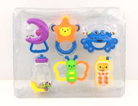 3BTOY เขย่าเด็กอ่อนมีมือถือ 6 ชิ้น กล่อง 777-7