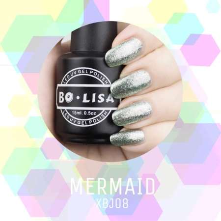 สีทาเล็บเจลเด้งได้ เกรดพรีเมี่ยม BOLISA 15 ml ( Mermaid XBJ08 )