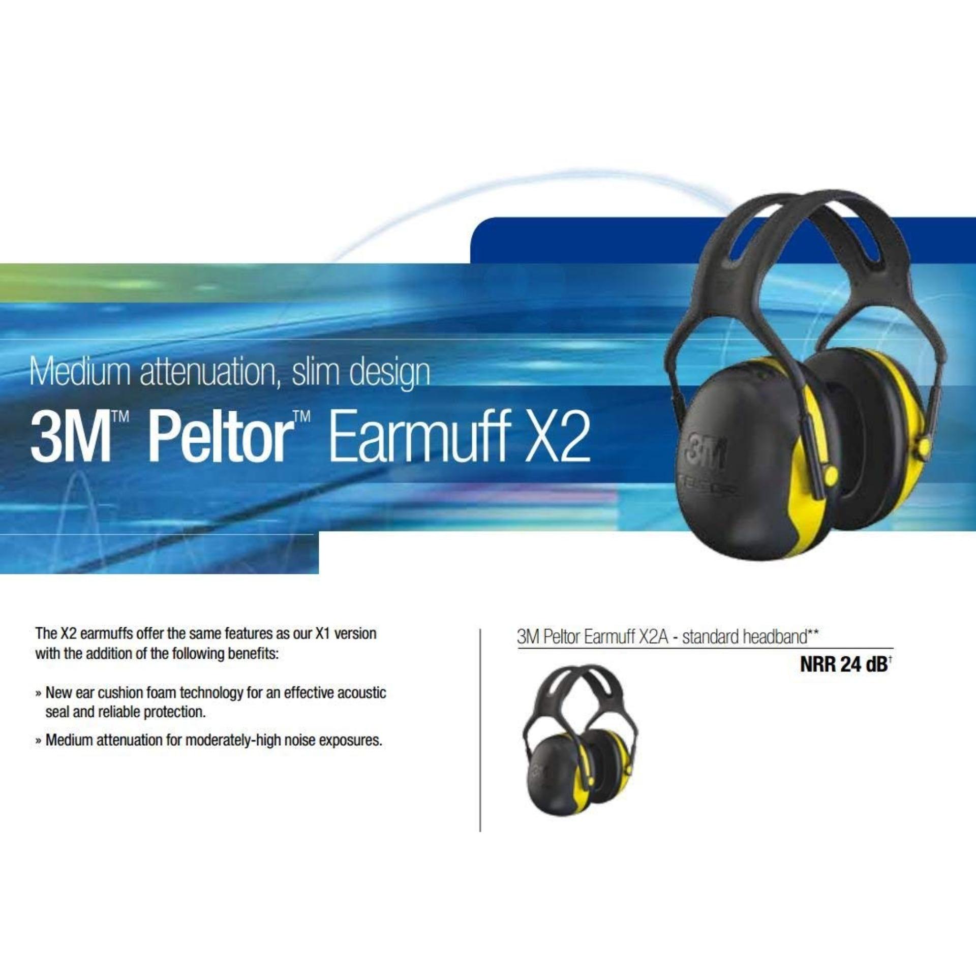 3M X2A ครอบหูลดเสียง PELTOR X2 Earmuffs Over-the-Head NRR 24 - Home24 ...