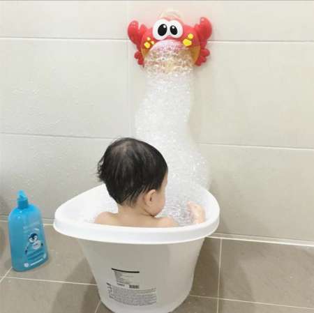 เครื่อง สร้างฟองสบู่ ปูเป่าฟองของเล่นอาบน้ำ ( Automatic Shower Bath Bubble Crab Maker รุ่นใหม่เปิดปากง่ายขึ้น