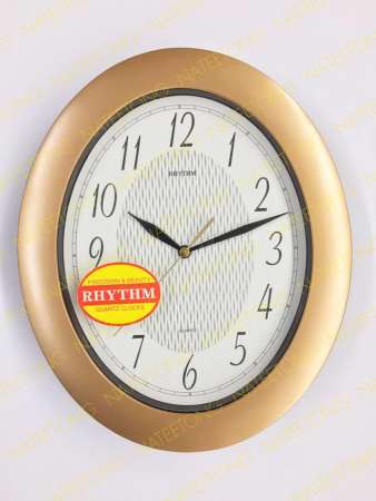 RHYTHM Japan นาฬิกาแขวนพลาสติกทรงวงรี  ขนาด 12 นิ้ว รุ่นCMG221NR