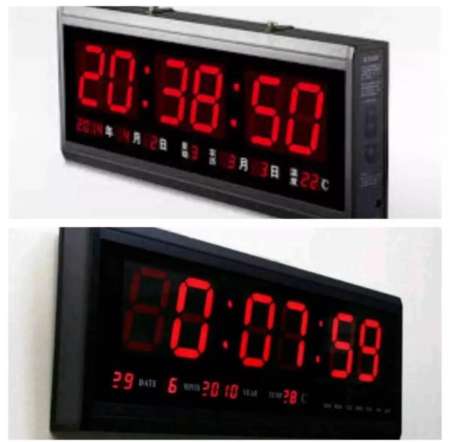 TNK Autosound นาฬิกาดิจิตอล LED DIGITAL CLOCK แขวนติดผนัง 48 x 18.2 x 4.8 CM. รุ่น 4819 ตัวเลขสีแดง