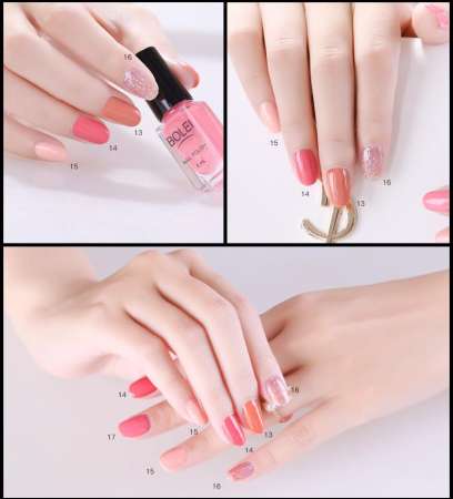 1Set ได้ถึง 6ขวด สีทาเล็บ ยาทาเล็บ สีทาเล็บลอกได้ BOLEI Nali polish