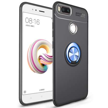 สำหรับ Xiaomi Mi A1 Case, หรูหราสีสันโลหะแม่เหล็กแหวนซิลิโคนนุ่มฝาครอบเคสใส่โทรศัพท์