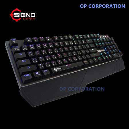 SIGNO คีย์บอร์ดสำหรับเกม E-Sport RGB Mechanical Gaming Keyboard รุ่น KB-780S(blue switch)