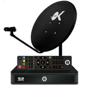 ชุดจานรับสัญญาณ KU-OK 60 CM. + S2 HD +KU 1 ขั้ว พร้อมสาย 10 เมตร