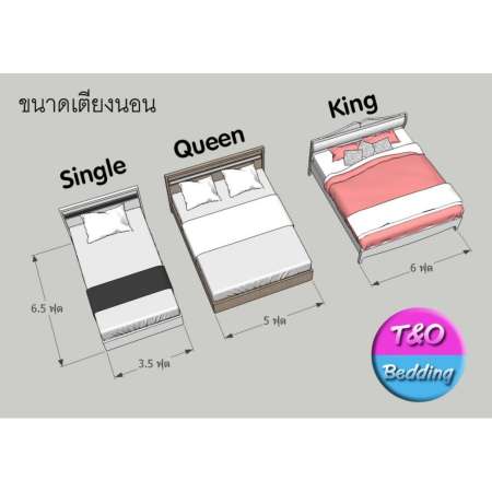 Tulip Delight ชุดผ้าปู 6 ฟุต (5 ชิ้น) (ไม่รวมผ้านวม) สีพื้น 2018-2