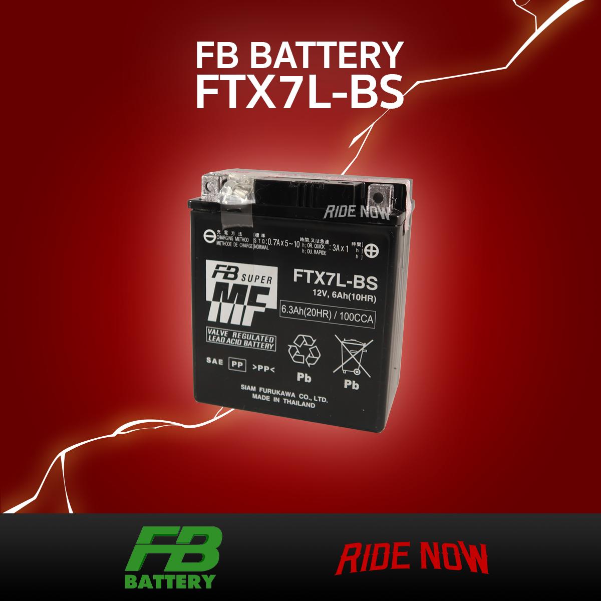 Fb Ftx7l-Bs (12v 6.3ah) แบตเตอรี่แห้งแยกน้ำ