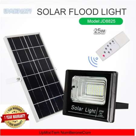 UMIT ชุดสปอตไลท์ ไฟโซล่าเซล 42SMD โคมเพชร 25W สำเร็จรูปกันน้ำพร้อมแบตรี่