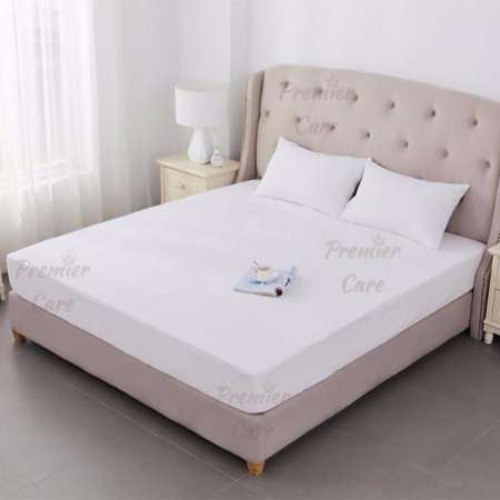 ผ้าปูที่นอนกันน้ำ ผ้าปูที่นอนกันไรฝุ่น ผลิตจากผ้าจริง ไม่ใช่ผ้ายางแบบเดิม(ขาว5ฟุต)