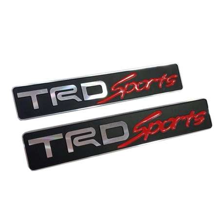 โลโก้ โลโก้ติดรถ ติดแต่งประดับรถ logo TRD SPORTS  รุ่นมีขาน๊อตยึด 