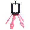 Mini Portable Flexible Gekko Stand Holder Tripod for Phone Camera(pink)