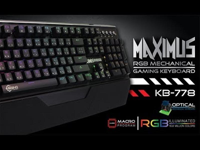 SIGNO E-Sport RGB Mechanical Gaming Keyboard รุ่น MEXIMUS KB-778 (Blue Switch)