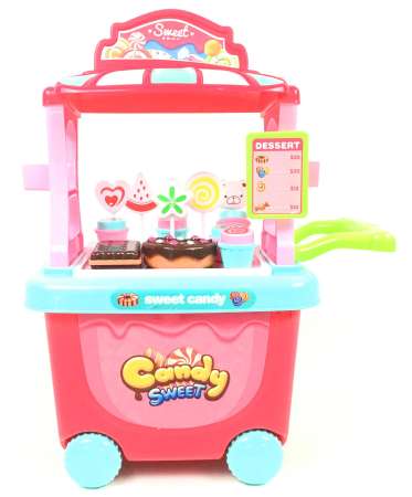 KIDTOYS ชุด รถเข็นคัพเค้ก จำลอง ขนาดเล็ก สำหรับคุณหนู ๆ ขนาด ย 25*ก 6.5*ส 38.5 ซม