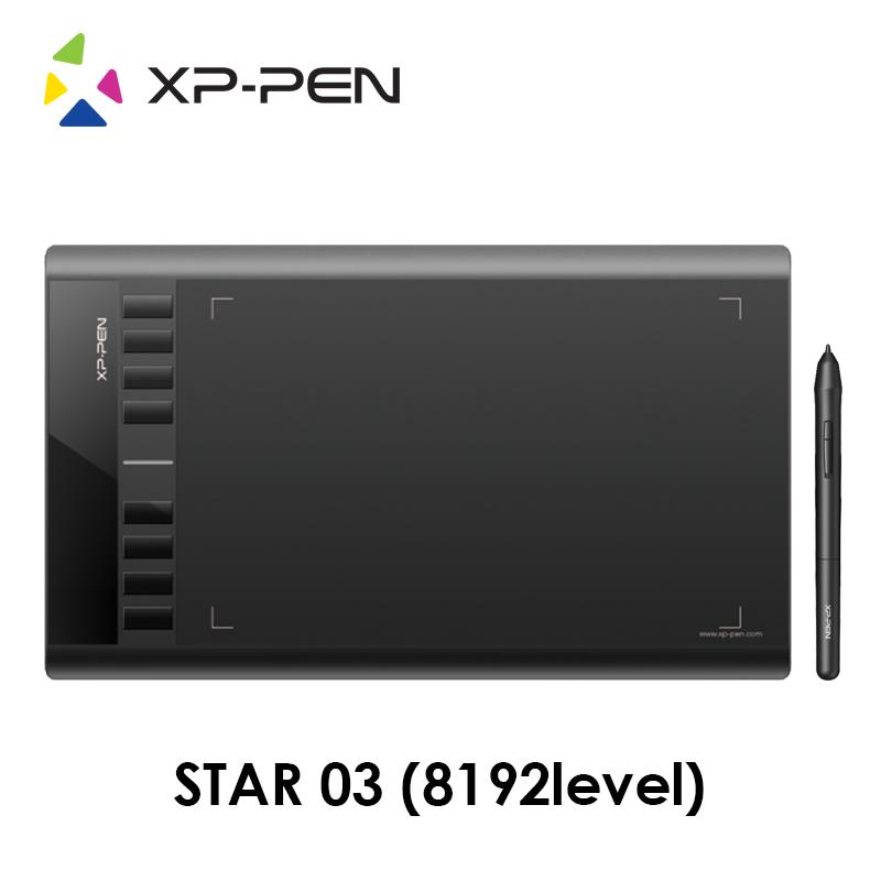 XP-Pen Star 03 v2 เมาส์ปากกา วาดรูป ไซส์ใหญ่ 10x6 นิ้ว ปากการองรับแรงกด 8192 ระดับ สำหรับวาดรูป วาดการ์ตูน ดีไซส์เนอร์ ผู้เริ่มต้นถึงระดับกลาง