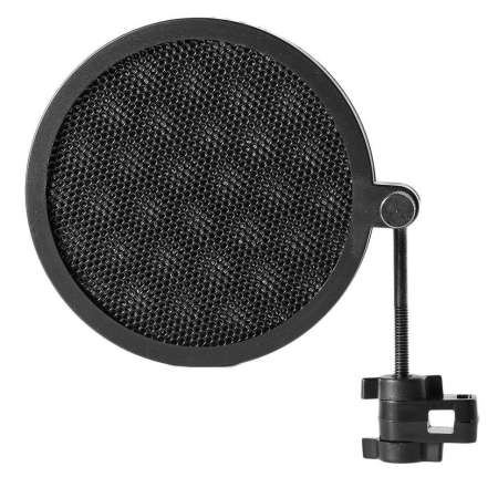 PS-2 สตูดิโอ Double Layer ไมโครโฟน Mic Wind Screen Pop Filter สำหรับการบันทึก