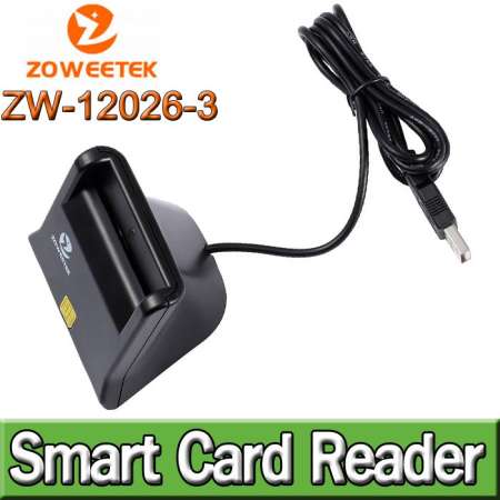 เครื่องอ่านบัตรประชาชน เครื่องอ่านบัตรสมาร์ทคาร์ด Zoweetek 12026-3  USB Smart card reader writer PC/SC USB-CCID EMV ISO 7816 SCR-N99