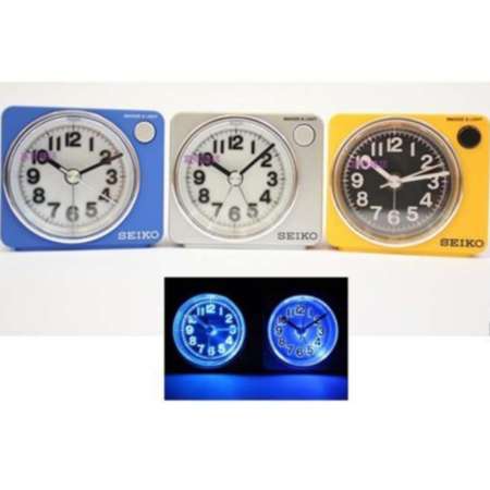 SEIKO Quiet Sweep (Snooze)นาฬิกาปลุก รุ่น QHE100S -สีบอร์นเงิน หน้าขาว