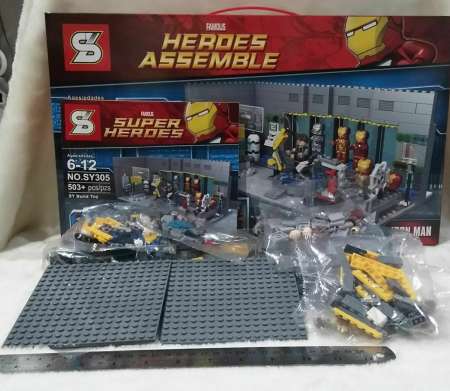 GB.Toys ตัวต่อ ชุด้องทดลองIron man  Hero marval  Sy.305 / 503+ชิ้น 
