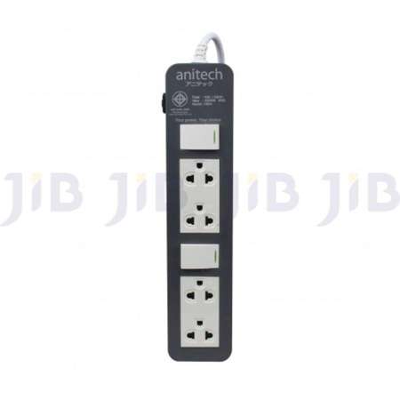 SURGE ANITECH 4-WAY Power Strip10A [H604-GY] Gray 3Y