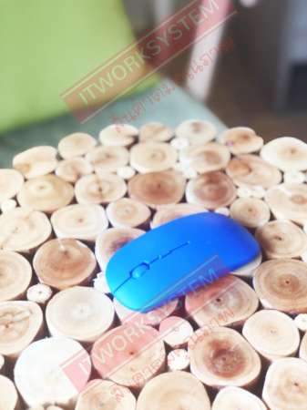 Slim Mouse Wireless 2.4Ghz (Black) เมาส์ไร้สายแบบบาง พร้อมแผ่นรองเมาส์ 1 ชิ้น