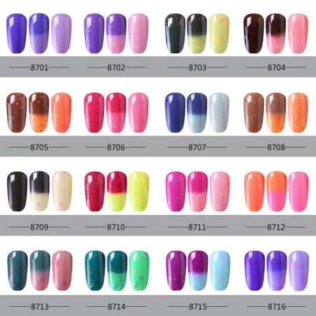 สีทาเล็บเจล GRAEAR  สีเปลี่ยนตามอุณหภูมิ   Cheese Temperature Color Changing  Series   ขนาด 8 ml.