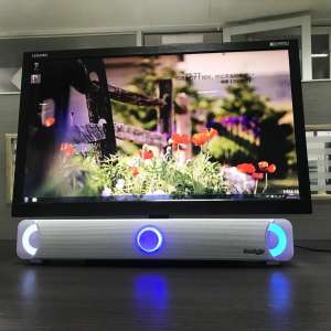 ลำโพง Smalody HIFI มัลติมีเดียซับวูฟเฟอร์ลำโพงสเตอริโอ Pa เครื่องพีซีที่มีไฟ LED Bright Soundbar เปลี่ยนสีอัตโนมัติ + มีช่องเสียบไมค์