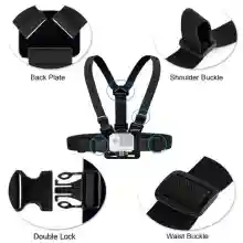 ภาพขนาดย่อของภาพหน้าปกสินค้าAlithai Gopro accessories Adjle Elastic Body Harness Chest Strap Mount Band Belt for Go Pro Hero 4 3+ SJCAM action Camera จากร้าน Alithai บน Lazada ภาพที่ 4
