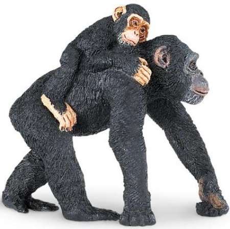 Safari Ltd. : SFR295929 โมเดลสัตว์ Chimpanzee with Baby