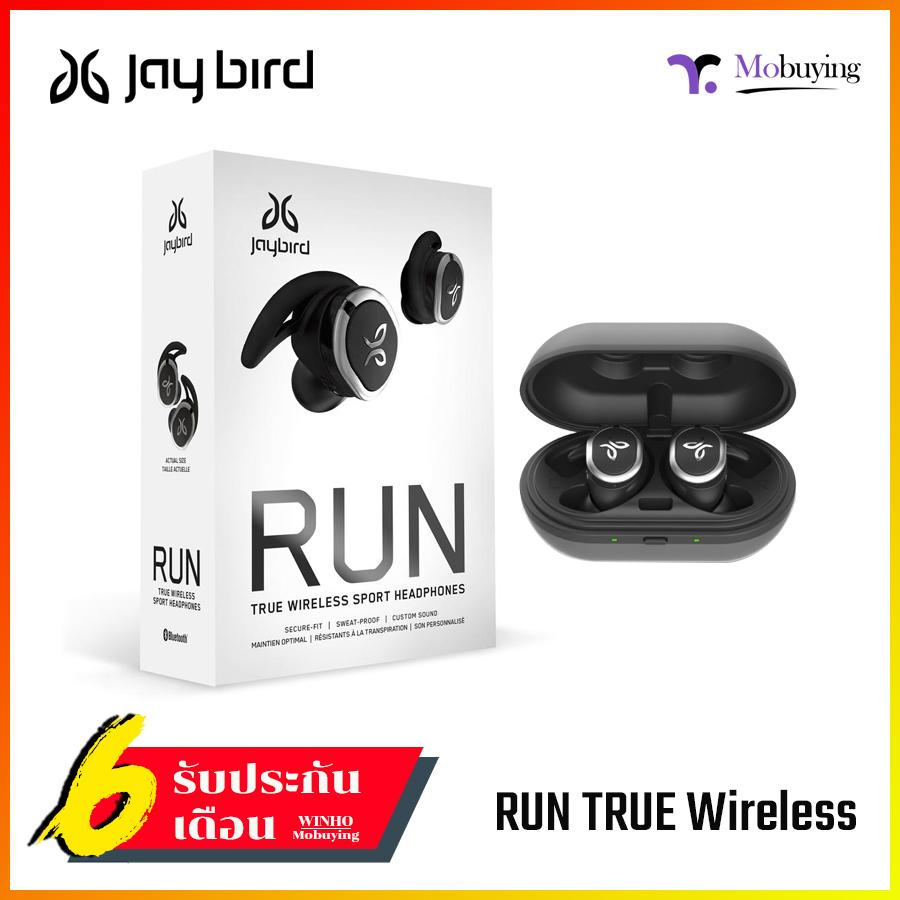 หูฟังบลูทูธ Jaybird RUN True Wireless Bluetooth Earphone (Black/White) สำหรับการออกกำกำลังกาย กันเหงื่อได้