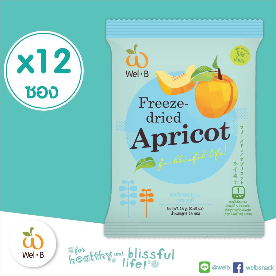 Wel-B FD Apricot 14g.(Pack 12 pcs.) (ผลไม้กรอบ)