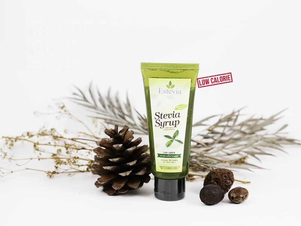 Stevia Syrup สารให้ความหวานผสมสารสกัดหญ้าหวาน วัตถุให้ความหวานแทนน้ำตาล 100 ml จำนวน 1 ขวด