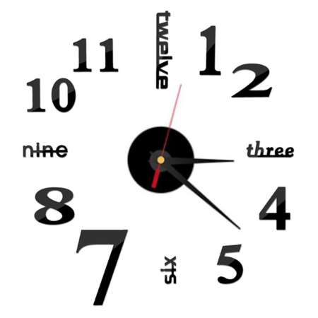 มอบ LM-นาฬิกาติดผนัง DIY สุดเก๋ - (ลายตัวเลขผสมอังกฤษ) เล็งเห็นคุณภาพ