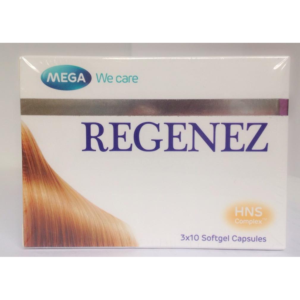 Mega we care Regenezสำหรับผู้มีปัญหาผมร่วง 30แคปซูล (3กล่อง)