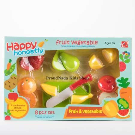 ProudNada Toys ของเล่นเด็กชุดผลไม้หั่นครึ่ง Happy honestly FruitVegetable 8 PCS SET NO.666S