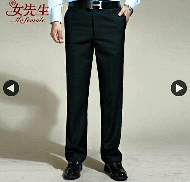 กางเกงสแล็คชาย สีดำ ผ้ากำมะดิน ขาทรงกระบอก สวมใสสบายเหมาะสำหรับ ผู้ชาย ผู้หญิง ผู้ใหญ คนทำงาน
