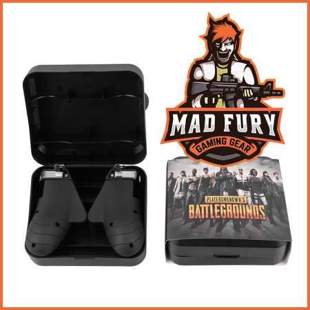 MAD FURY จอยยิง จอยเกมมือถือ ปุ่มยิง ใช้กับ ipad tablet ปุ่มช่วยยิง ปุ่มบังคับ ด้ามจับมือถือ R9 mobile joystick shooting tap Gamepad PUBG MOBA shooting tab air drop box set