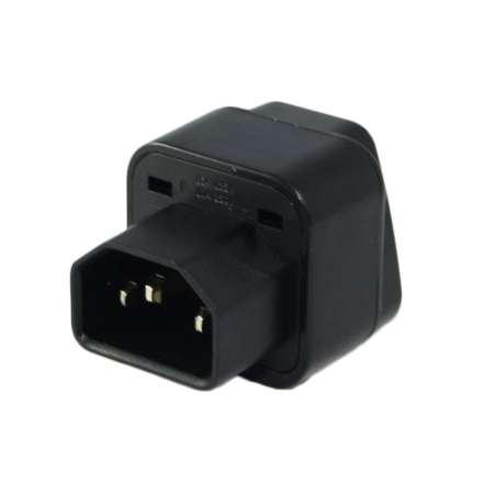  ADAPTER UPS/หัวแปลง ปลั๊กups IEC to 3 PIN ปลั๊กAPC แบบ 2รูเสียบ สีดำ