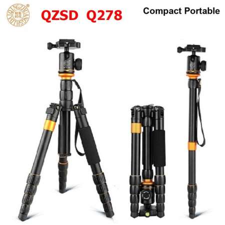 QZSD Q278 รุ่นใหม่ by Mastersat ขาตั้งกล้อง น้ำหนักเบา พกพาสะดวก สั้นเพียง 30 CM lightweight portable aluminum video digital camera tripod, monopod