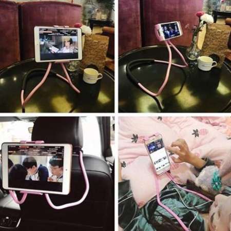 ที่จับมือถือ ที่จับโทรศัพท์ คล้องคอ คล้องเอว สีดำ