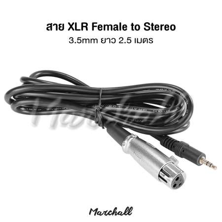 สาย XLR Female to Stereo 3.5mm ยาว 2.5 เมตร สายไมโครโฟน