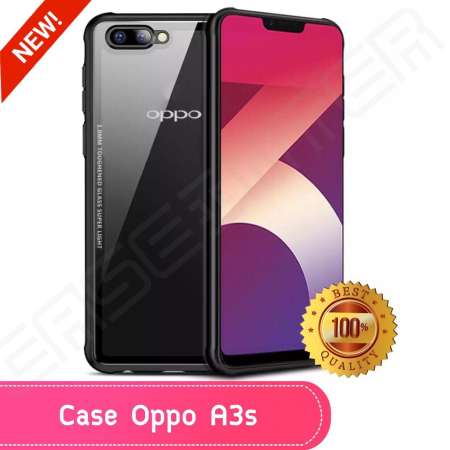 พร้อมส่ง Case Oppo A3s เคสออปโป้ เคสใส ขอบสีดำแดง เคสกันกระเเทก สินค้าใหม่ ขายดีสุด